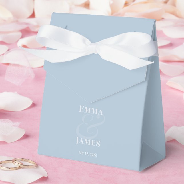 Ballotins REVERSE Dusty Blu Ampersand Mariage | Noms & Date (Mariage)