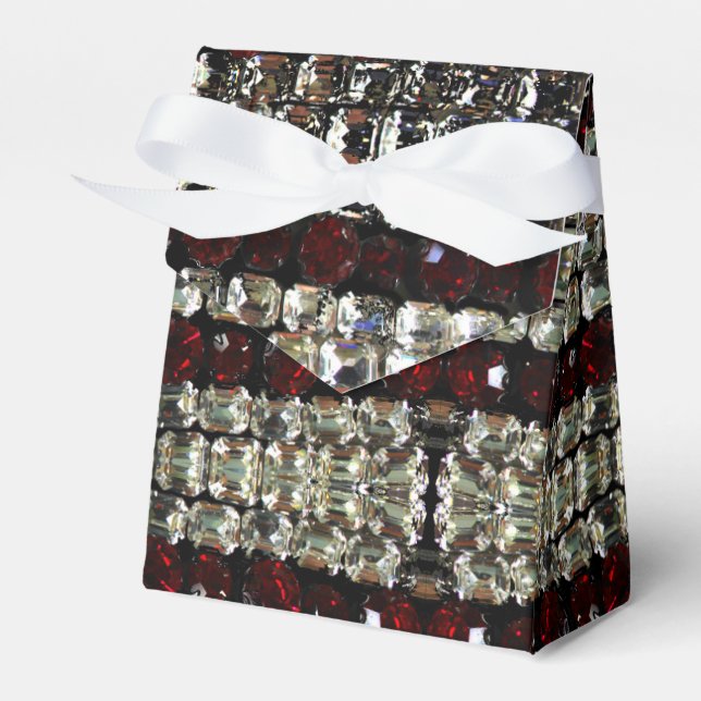 Ballotins Rhinestones rouges et blancs - Bijoux vintages (Verso)