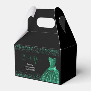 Ballotins Robe vert foncé Faux paillettes Quinceanera