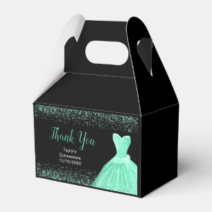 Ballotins Robe verte menthe Faux Paillettes Quinceanera