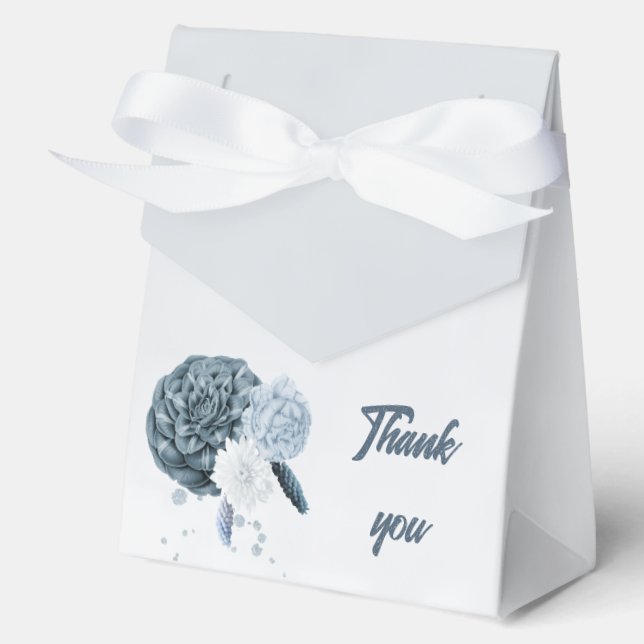 Ballotins Romantique bleu roux mariage (Recto)