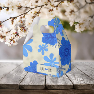 Ballotins Romantique Blue Floral Mariage Favor Box