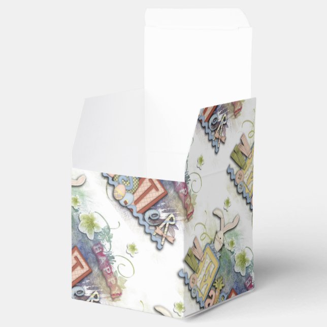 Ballotins Romantique Joyeux Bunny de Pâques Salutation Ballo (Ouvert)