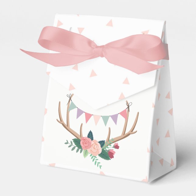 Ballotins Rose Antlers & Party Bunting Girl'Anniversaire (Verso)