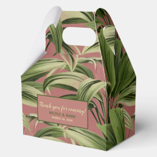 Ballotins Rose aquarelle botanique tropicale vintage de palm