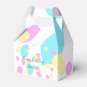 Ballotins Rose bleu jaunejoyeux anniversaire enfants formes 