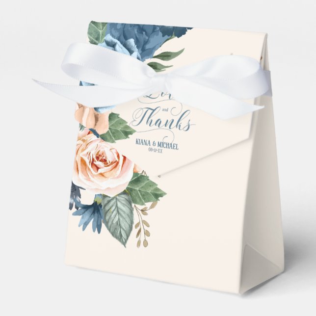 Ballotins Rose Blue/Peach Love and Thanks ID584 (Verso)