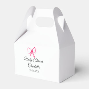 BALLOTINS ROSE BOW SIMPLE BABY SHOWER AJOUTER LE NOM DATE MI