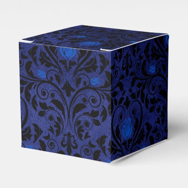 Ballotins Rose damask gothique noir et bleu (Verso)
