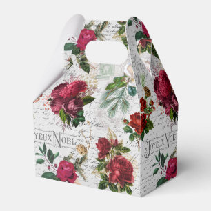 Ballotins Rose de Noël Vintage Joyeux Noel Ephemera