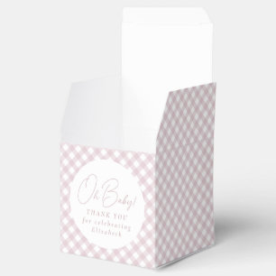 Ballotins Rose en vichy classique simple fille baby shower