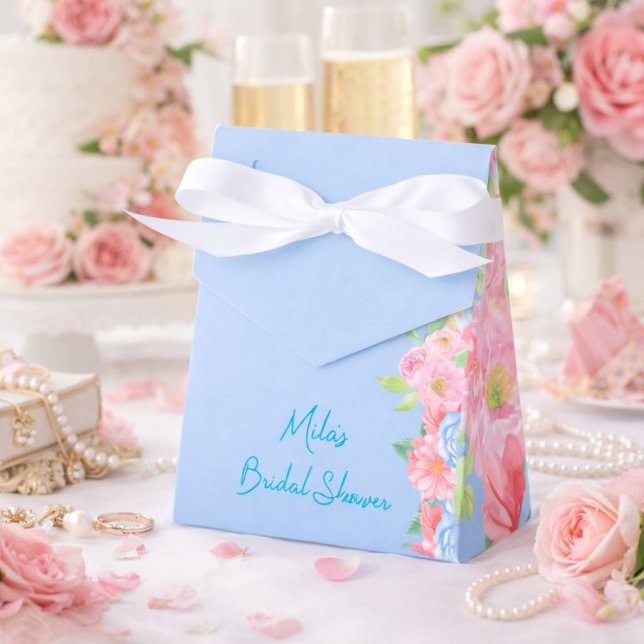 Ballotins rose et bleu floral (Créateur téléchargé)
