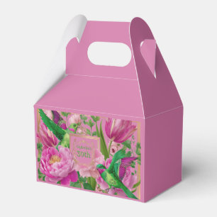 Ballotins Rose et vert botaniques vibrants 