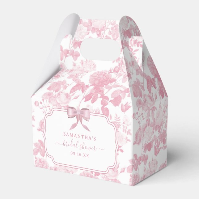 Ballotins Rose florale blanc rose chinoiserie douche de mari (Verso)