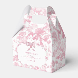 Ballotins Rose florale rose et blanche Bridal Shower de styl
