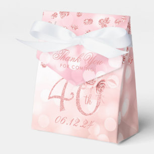 Ballotins Rose Gold 40e anniversaire Merci Lumières florale