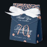 Ballotins Rose Gold 70e anniversaire Merci Confetti Marine<br><div class="desc">Elégant "Merci" 70e anniversaire Rose Gold Faux Parties scintillant Confetti Marine Blue design.</div>