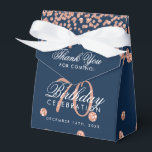 Ballotins Rose Gold 70e anniversaire Merci Confetti Marine<br><div class="desc">Elégant "Merci" 70e anniversaire Rose Gold Faux Parties scintillant Confetti Marine Blue design.</div>