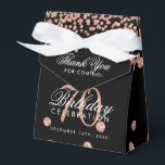 Ballotins Rose Gold 70e anniversaire Merci Confetti Noir<br><div class="desc">Elégant "Merci" 70e anniversaire Rose Gold Faux Parties scintillant Confetti Design noir.</div>