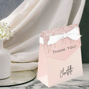 Ballotins Rose gold blush paillettes coulées nom merci