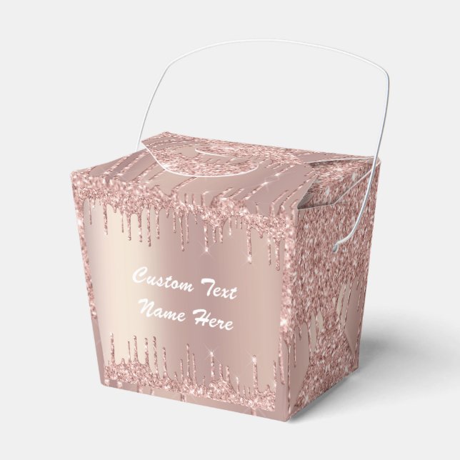 Ballotins Rose Gold Blush Parties scintillant Drivers Nom de (Verso)