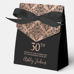 Ballotins Rose Gold Damask Merci pour votre 30ème anniversai