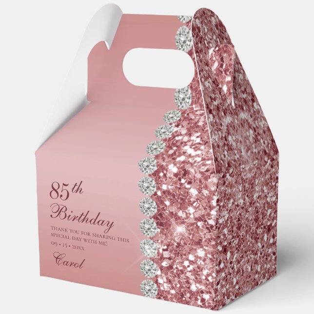 Ballotins Rose Gold Élégant 85e Anniversaire (Recto)