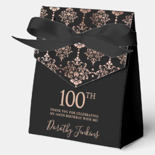 Ballotins Rose Gold Élégant Remerciement 100e Anniversaire