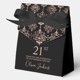 Ballotins Rose Gold Élégant Remerciement 21e Anniversaire