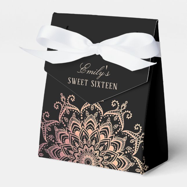Ballotins Rose Gold Mandala Sweet 16 Party (Verso)