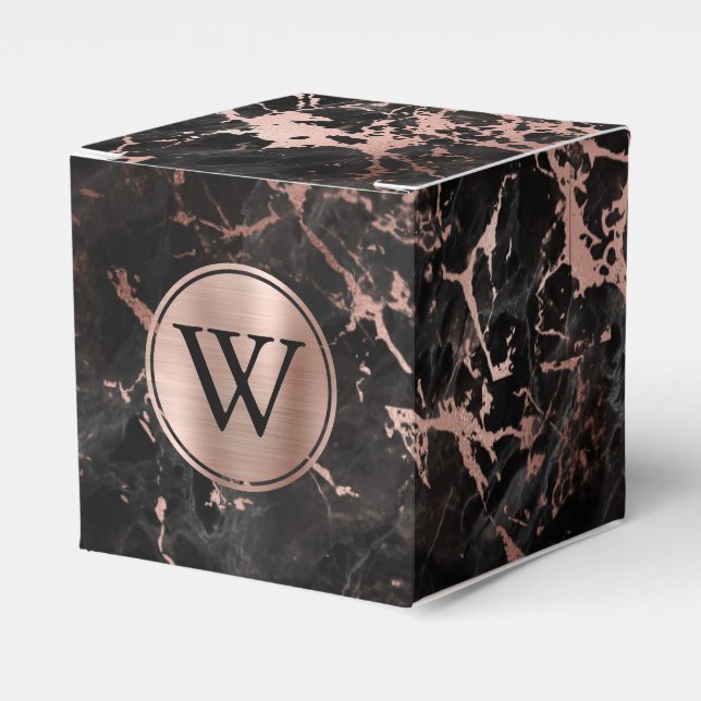 Ballotins Rose Gold Monogramme Marbre Noir (Verso)