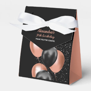Ballotins Rose Gold Noir Élégant Ballon Chic Merci