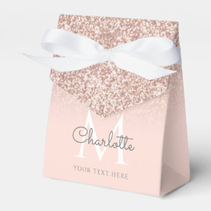 Ballotins Rose Gold Pailleté Blush Rose Monogramme 