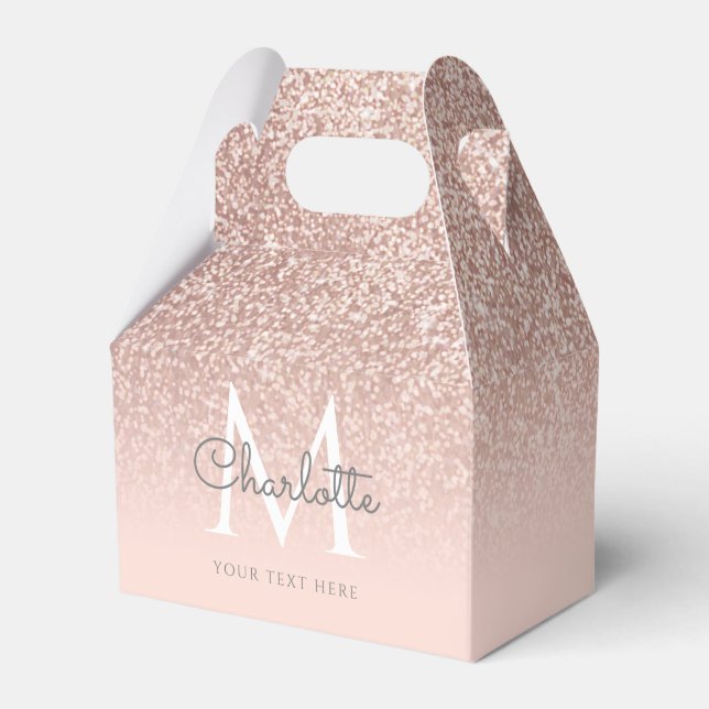 Ballotins Rose Gold Pailleté Monogramme Rose Pâle (Verso)