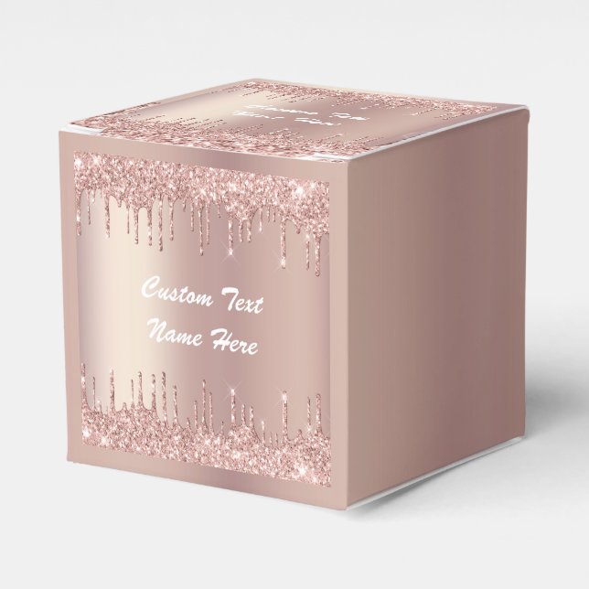Ballotins Rose Gold Parties scintillant personnalisée Nom du (Verso)
