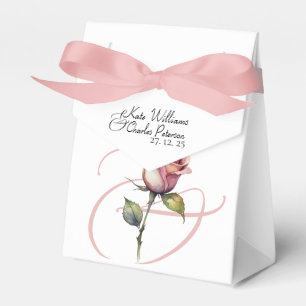 Ballotins Rose moderne Dusty Été Blush Mariage Favor Box