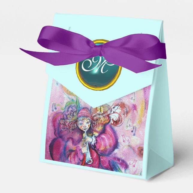 BALLOTINS ROSE MUSIQUE CLOS TURQUOISE BLEU GEM STONE MONOGRA (Verso)