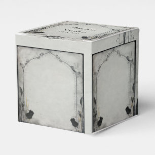 Ballotins Rose noir gothique Trellis Boîte de mariage Favor