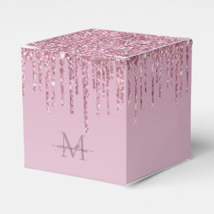 Ballotins Rose Parties scintillant Lecteurs Monogramme Perso