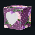 Ballotins Rose Pêche et Floral Lavande Violet<br><div class="desc">Boîte de faveur florale aquarelle vintage avec pêche tendance,  rose et lavande violet conçue pour être rapidement et facilement personnalisée aux spécificités de votre événement.</div>