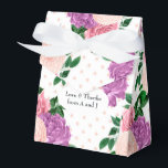 Ballotins Rose Pêche et Floral Violet Lavande<br><div class="desc">Boîte de faveur florale à l'aquarelle vintage avec rose pêche et violet lavande tendance,  conçue pour être rapidement et facilement personnalisée selon les spécificités de votre événement.</div>