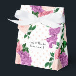 Ballotins Rose Pêche et Floral Violet Lavande<br><div class="desc">Boîte de faveur florale à l'aquarelle vintage avec rose pêche et violet lavande tendance,  conçue pour être rapidement et facilement personnalisée selon les spécificités de votre événement.</div>