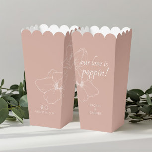Ballotins Rose poussiéreux Chic Floral Couple Popcorn
