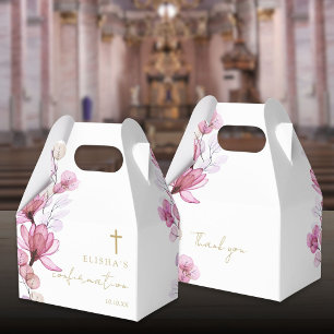 Ballotins Rose Poussiéreux Élégant Moderne Floral Confirmati
