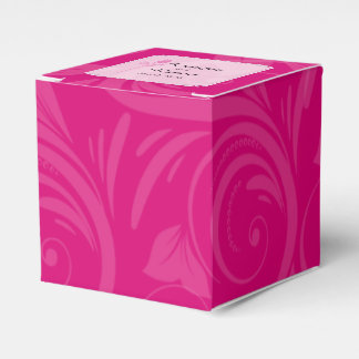 Ballotins Rose rose graphique boîte de préférence de mariage