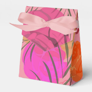 Ballotins Rose rose motif avec fleurs et plantes