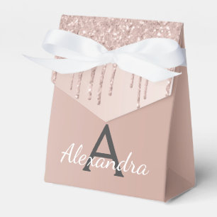 Ballotins Rose Rose Parties scintillant Or & Monogramme étin