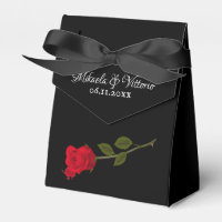 Rose sanglant Élégant Mariage gothique noir