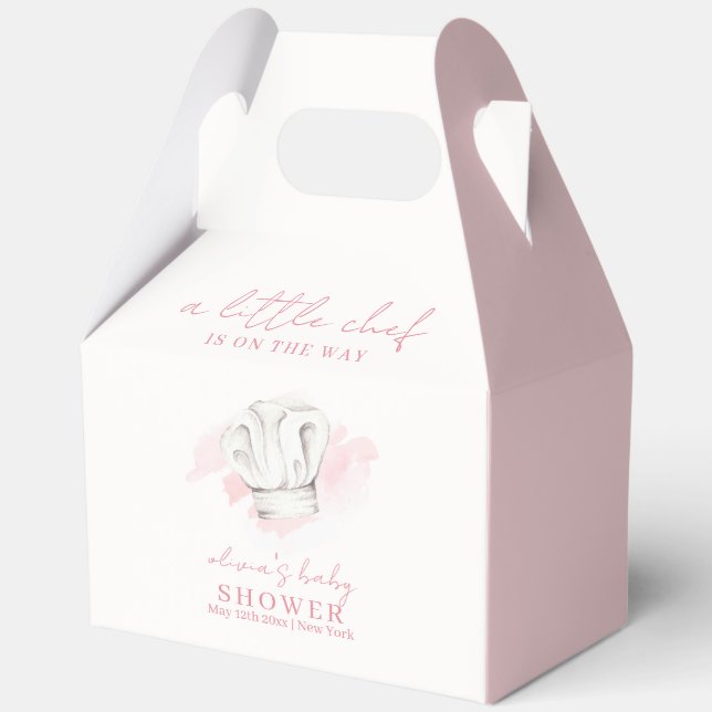 Ballotins Rose Simple Moderne Petit Chef Baby shower (Recto)