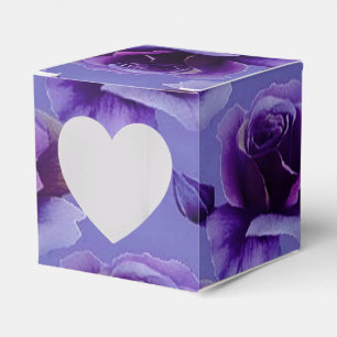 Ballotins Rose violet motif fleuri Ballotin de coeur